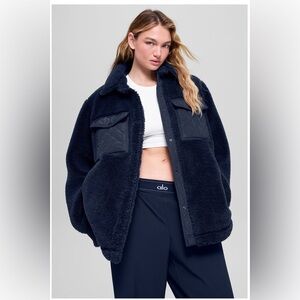 ALO Sherpa Edge Shacket - Navy